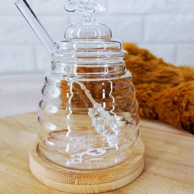 عسل خوری پیرکس همراه قاشق وارداتی کد 134206