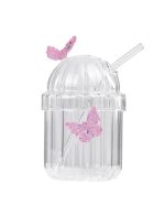 لیوان اسموتی پیرکس نی دار طرح پروانه وارداتی